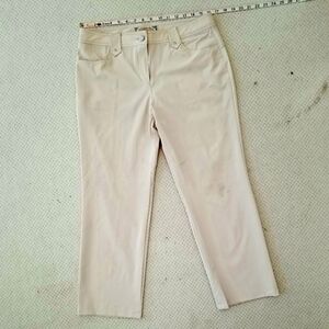 Tarely Worn Pre-owned Omphalos Trouser.  Beige. Size 10